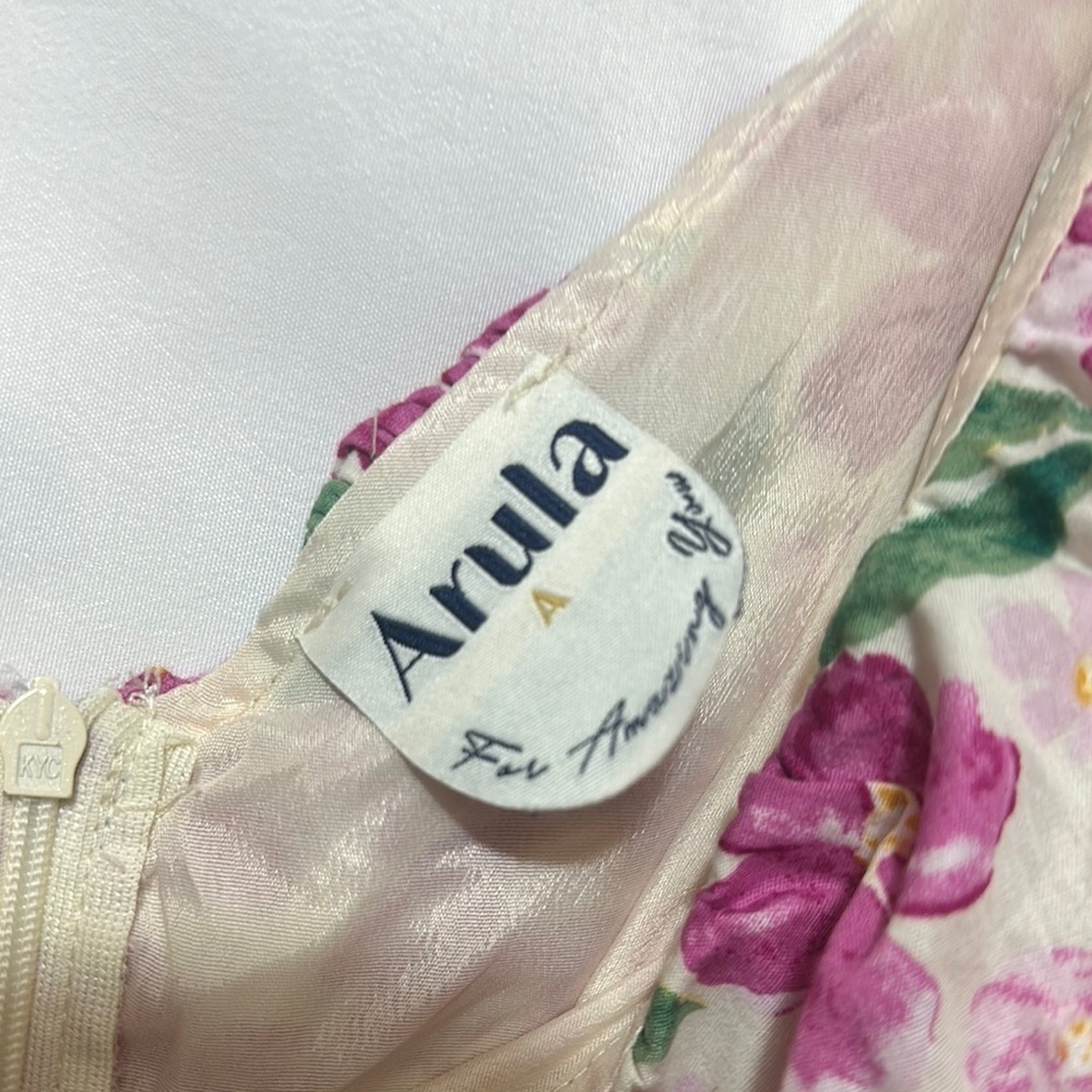 ARULA Pink and Green Ruffled Babydoll Dress - Picture 8 of 9